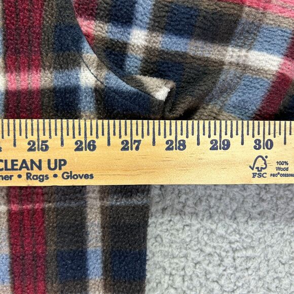 Roper Fleece Shirt Long Sleeve Button Up Mens 2XL Red Blue Plaid Front Pockets - Picture 8 of 8